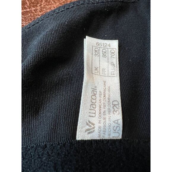 Wacoal Womens Body By Unlined Underwire Racerback Bra Black 32D EUC - Picture 6 of 8